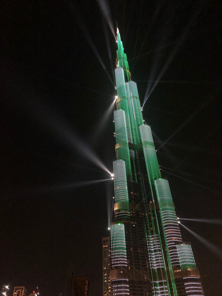 A view up the Burj Khlaifa in Dubai